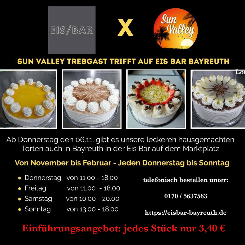 EIS/BAR: hausgemachte Torten